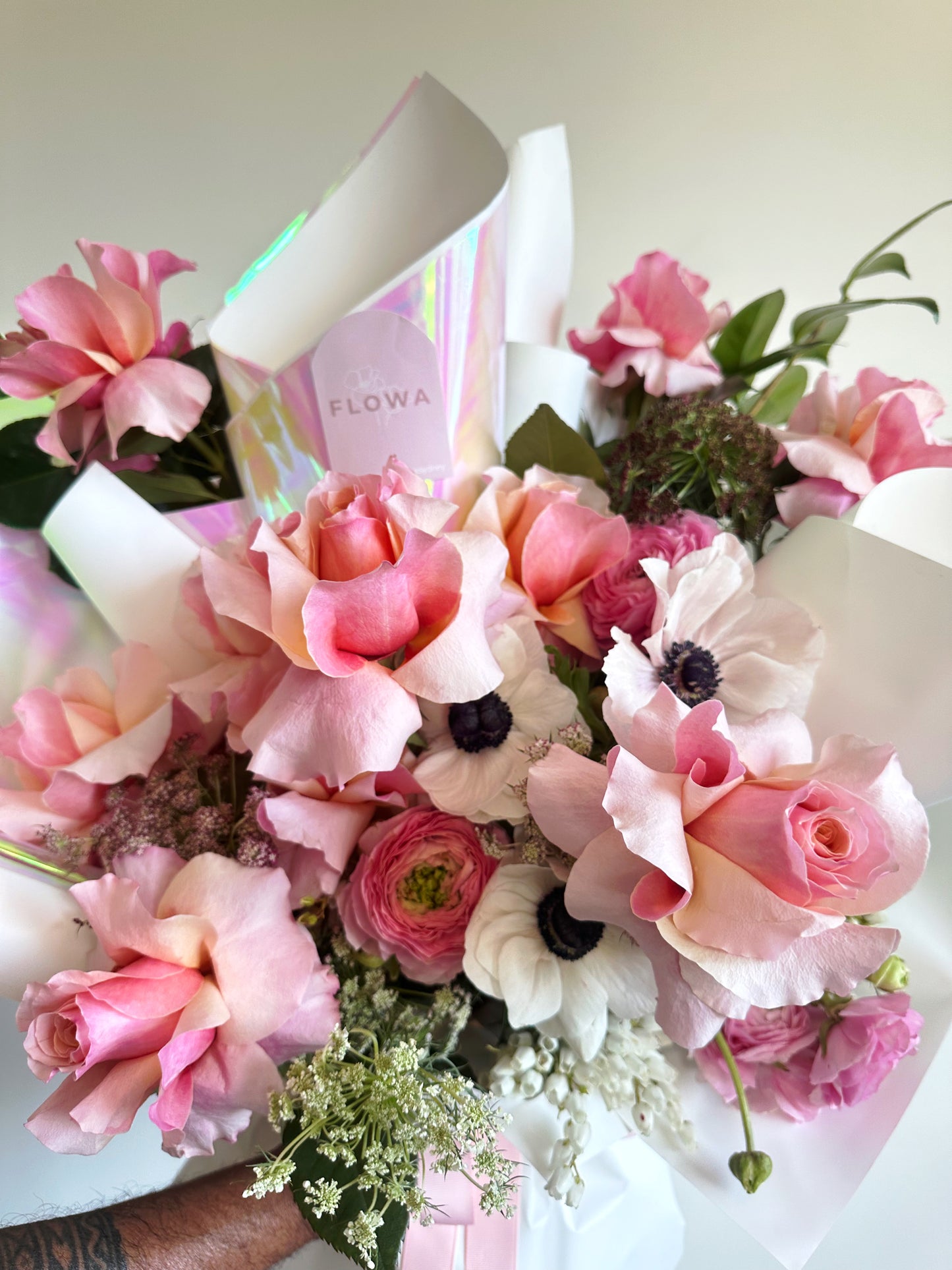 Hermosa Pink Flower Bouquet Closeup View